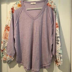 NWOT Chrysanthemum L Balloon sleeve top